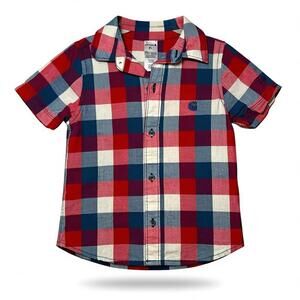 Carhartt Boys' Short Sleeve Button-Up Shirt, Size 2T